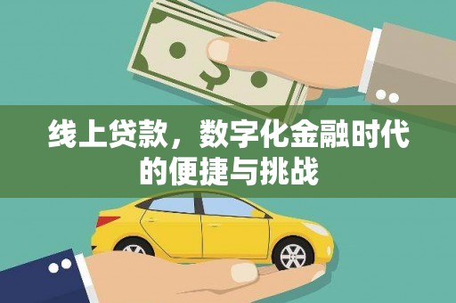 太湖线上贷款，数字化金融时代的便捷与挑战