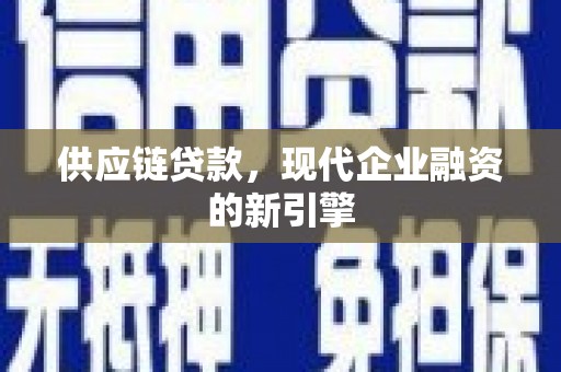 太湖供应链贷款，现代企业融资的新引擎