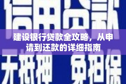 太湖建设银行贷款全攻略，从申请到还款的详细指南