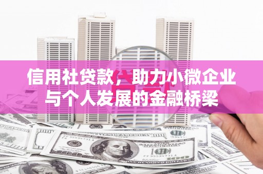 太湖信用社贷款，助力小微企业与个人发展的金融桥梁