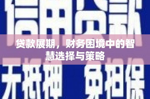 太湖贷款展期，财务困境中的智慧选择与策略