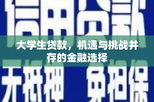太湖大学生贷款，机遇与挑战并存的金融选择