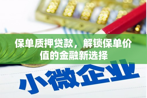 太湖保单质押贷款，解锁保单价值的金融新选择