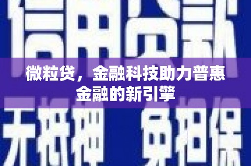 太湖微粒贷，金融科技助力普惠金融的新引擎