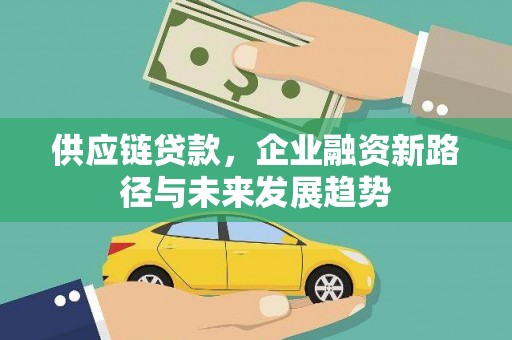 太湖供应链贷款，企业融资新路径与未来发展趋势