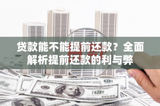 太湖贷款能不能提前还款？全面解析提前还款的利与弊