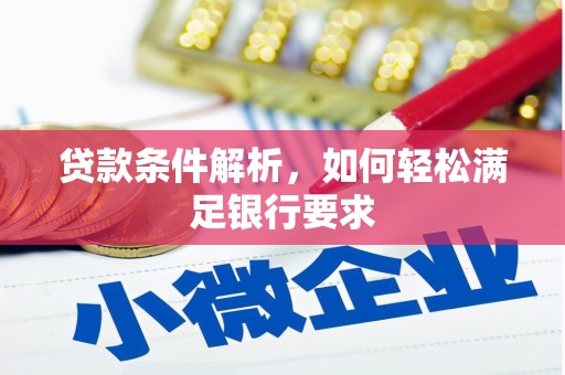 太湖贷款条件解析，如何轻松满足银行要求