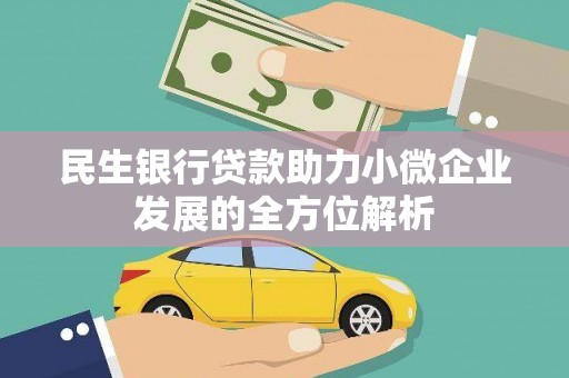 太湖民生银行贷款助力小微企业发展的全方位解析