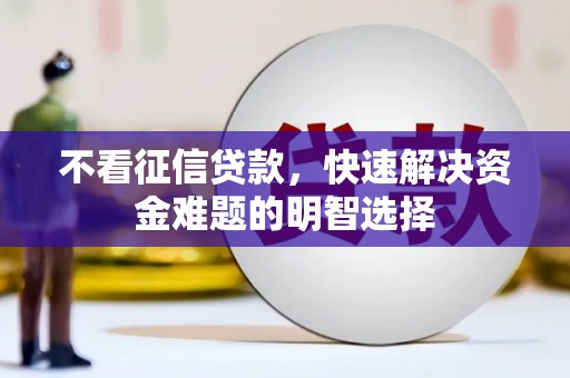 太湖不看征信贷款，快速解决资金难题的明智选择