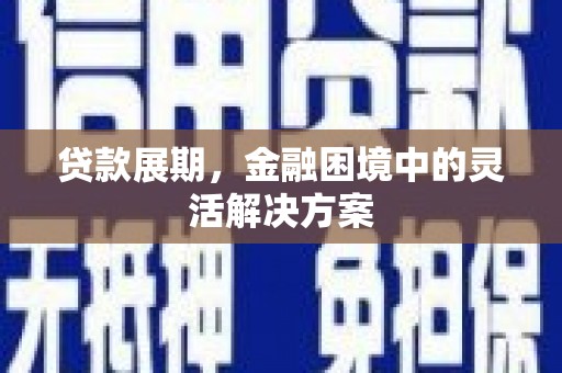 太湖贷款展期，金融困境中的灵活解决方案
