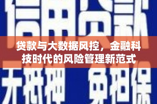 太湖贷款与大数据风控，金融科技时代的风险管理新范式