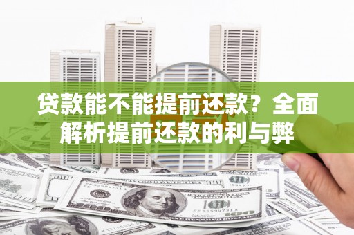 太湖贷款能不能提前还款？全面解析提前还款的利与弊