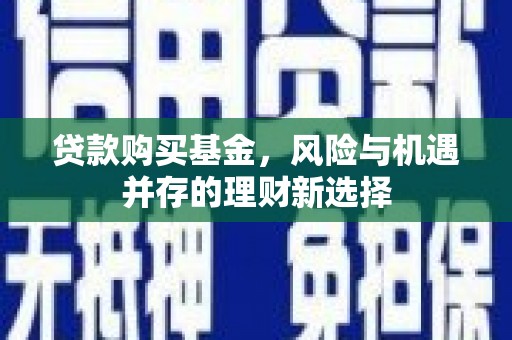 太湖贷款购买基金，风险与机遇并存的理财新选择