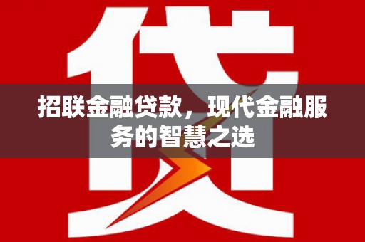 太湖招联金融贷款，现代金融服务的智慧之选