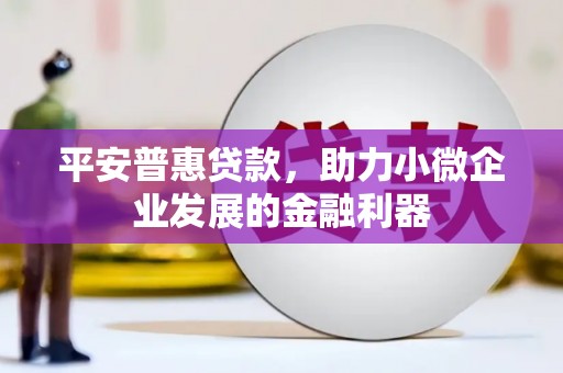 太湖平安普惠贷款，助力小微企业发展的金融利器
