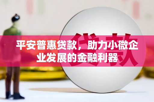 太湖平安普惠贷款，助力小微企业发展的金融利器