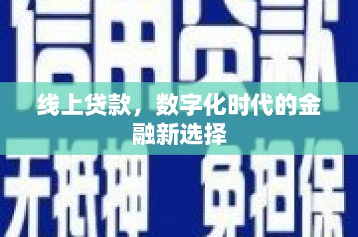 太湖线上贷款，数字化时代的金融新选择