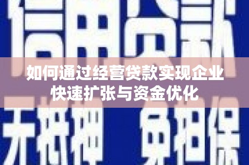 太湖如何通过经营贷款实现企业快速扩张与资金优化