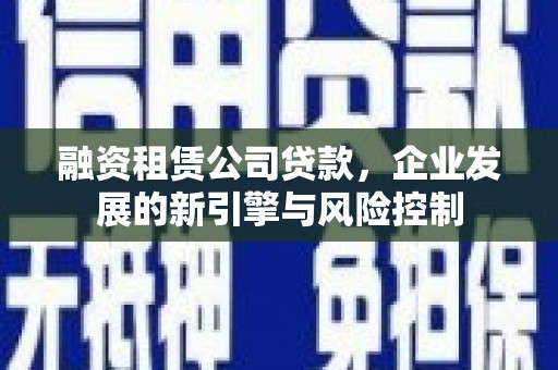 太湖融资租赁公司贷款，企业发展的新引擎与风险控制