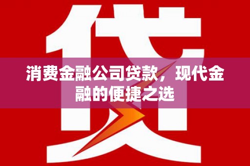 太湖消费金融公司贷款，现代金融的便捷之选