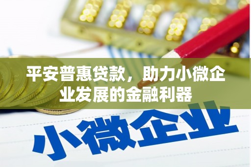 太湖平安普惠贷款，助力小微企业发展的金融利器