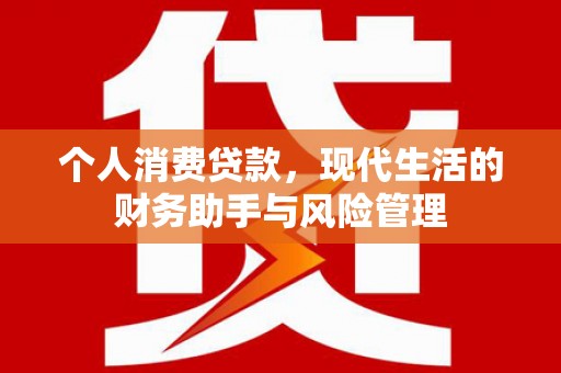 太湖个人消费贷款，现代生活的财务助手与风险管理