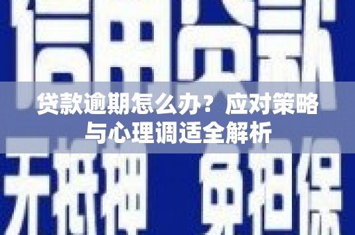太湖贷款逾期怎么办？应对策略与心理调适全解析