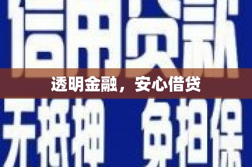 太湖透明金融，安心借贷