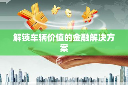 太湖解锁车辆价值的金融解决方案
