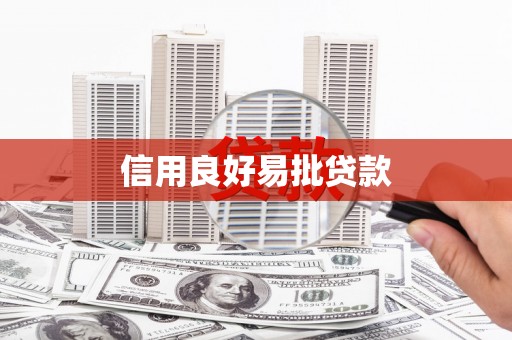 太湖信用良好易批贷款