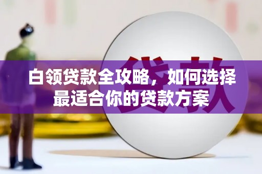 太湖白领贷款全攻略，如何选择最适合你的贷款方案