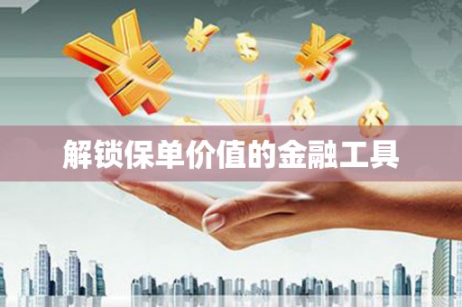 太湖解锁保单价值的金融工具